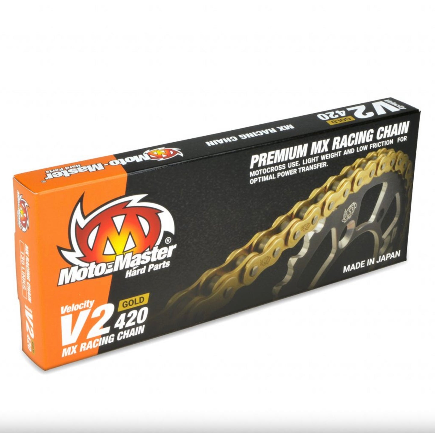 Moto-Master V2 420 130 Link Gold MX Race Chain