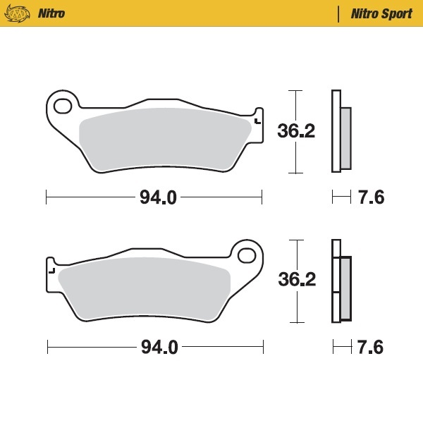 MOTO-MASTER KTM / HUSABERG / HUSQVARNA NITRO SPORT FRONT BRAKE PADS 93022