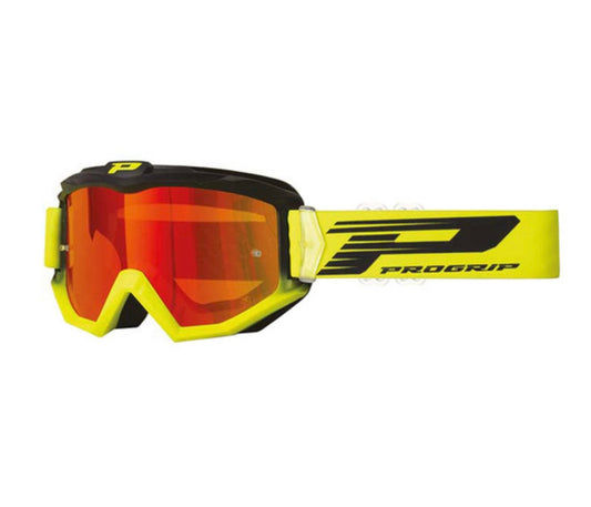 Progrip Atzaki 3201 Fluro Yellow / Black Goggles With UV Lens
