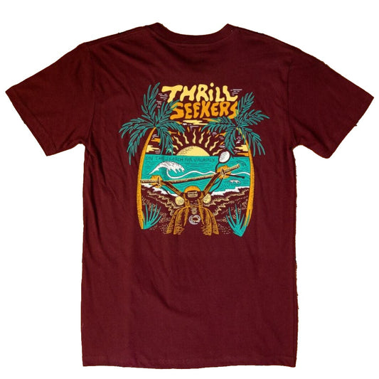 Thrill Seekers - Vacancy Tee Burgandy